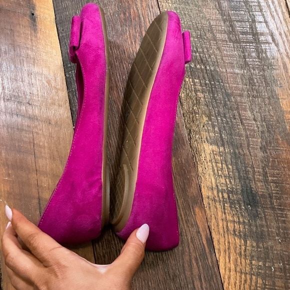 Bettye Muller Fuchsia Suede Ballet Flats with Bow Women’s Size 38 (US 7.5–8) - Picture 5 of 9